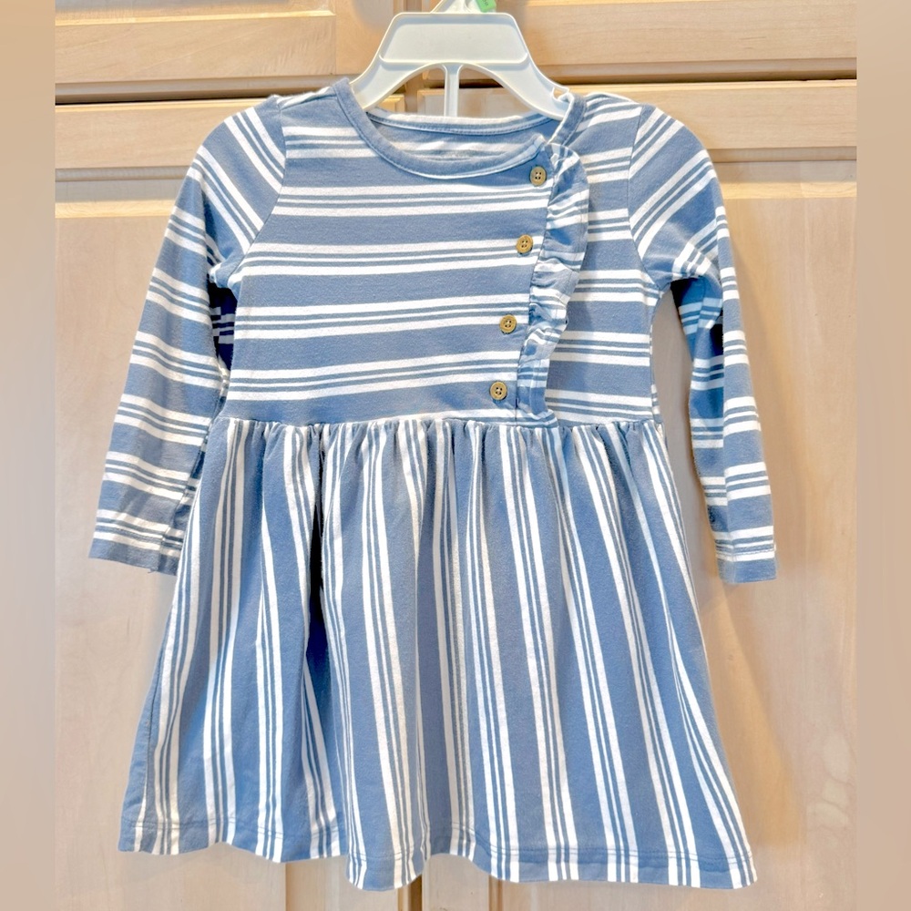 Carter’s Dusty Blue and White Striped Dress